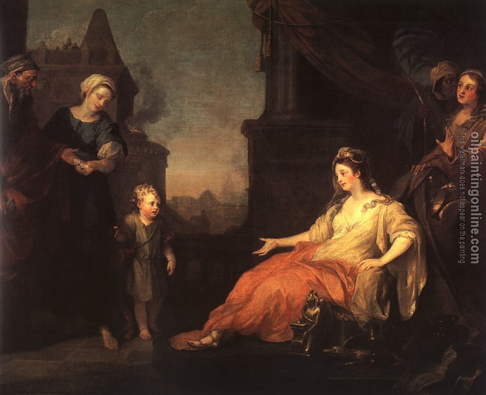 Hogarth, William - Moses Brought before Pharaohs Daughter